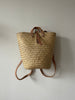 Woven Straw and Leather Backpack - isobel & cleo