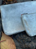 Mini Leather Pouches - Silver