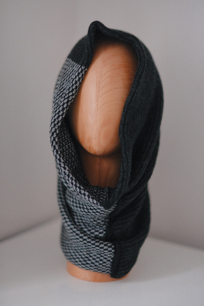 The Union Menswear Cowl in Neutral Black - isobel & cleo