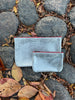 Mini Leather Pouches - Silver