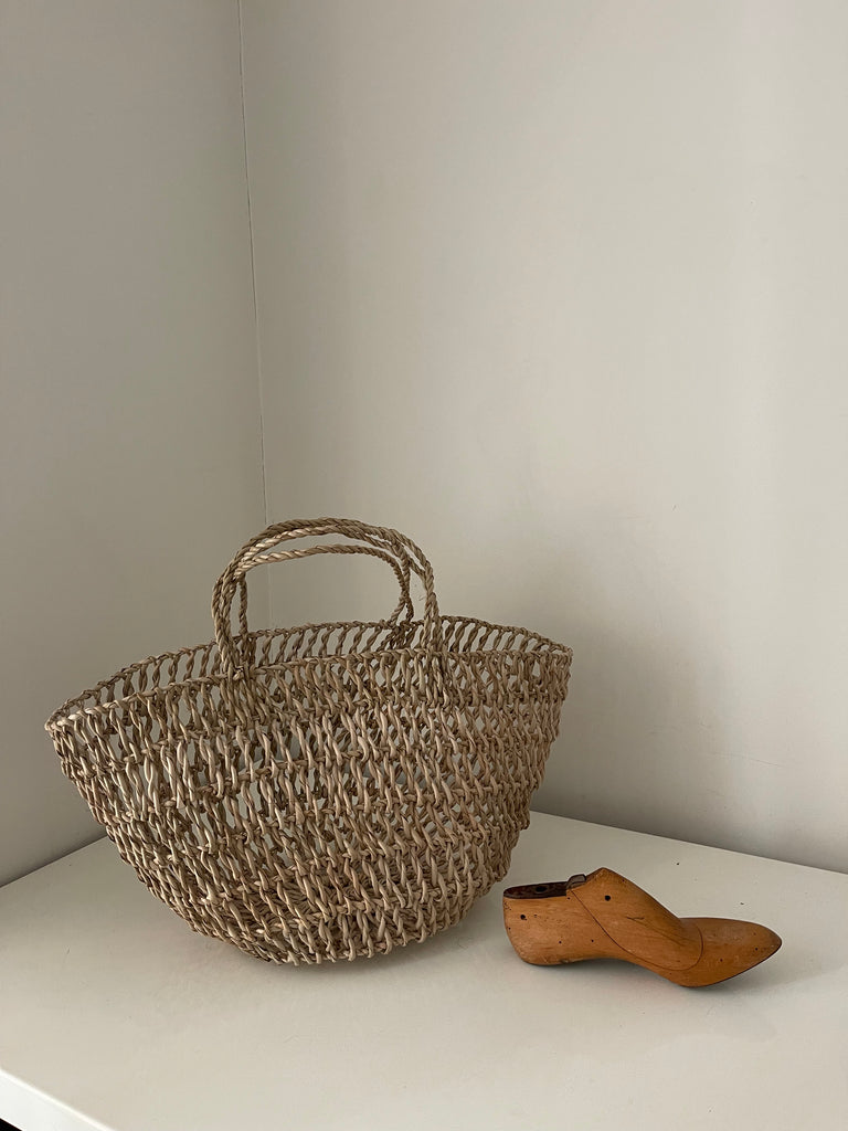 Twisted Mesh Basket Tote