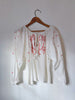 Embroidered Peasant Top