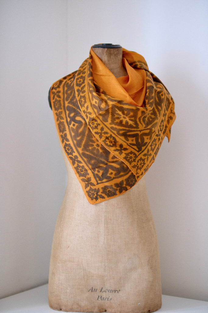 Silk Block Printed Bandana - isobel & cleo