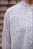 Mandarin Collared Shirt - Striped