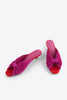 Pleated Kitten Heel - Fuchsia