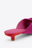 Pleated Kitten Heel - Fuchsia