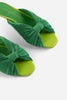 Pleated Kitten Heel - Grass
