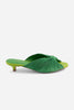 Pleated Kitten Heel - Grass