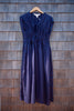3-Tier Bias Cut Dress in Navy Blue Linen