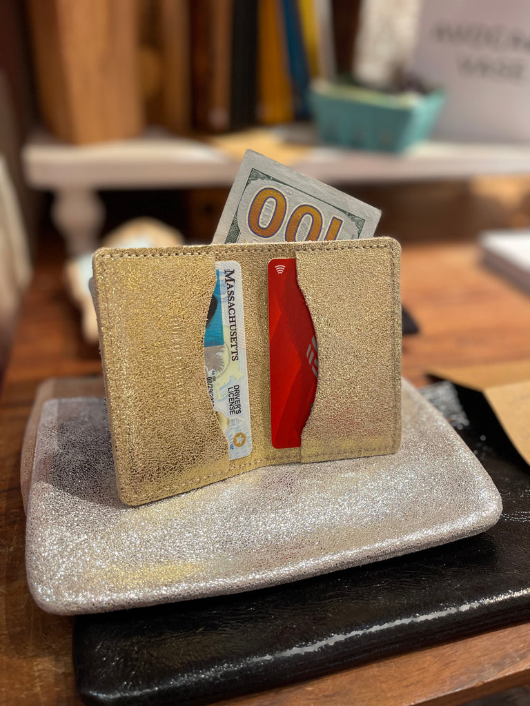 Metallic Leather Wallets