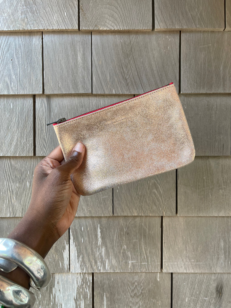 Leather Pouch - Gold