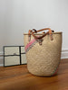 Woven Staw and Leather Bag - XL