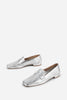 Leather Loafers - Silver