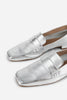 Leather Loafers - Silver