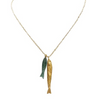 Salmon Duo Fish Pendant Necklace - isobel & cleo
