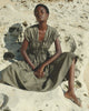 3-Tier Bias Cut Dress in Army Green Linen