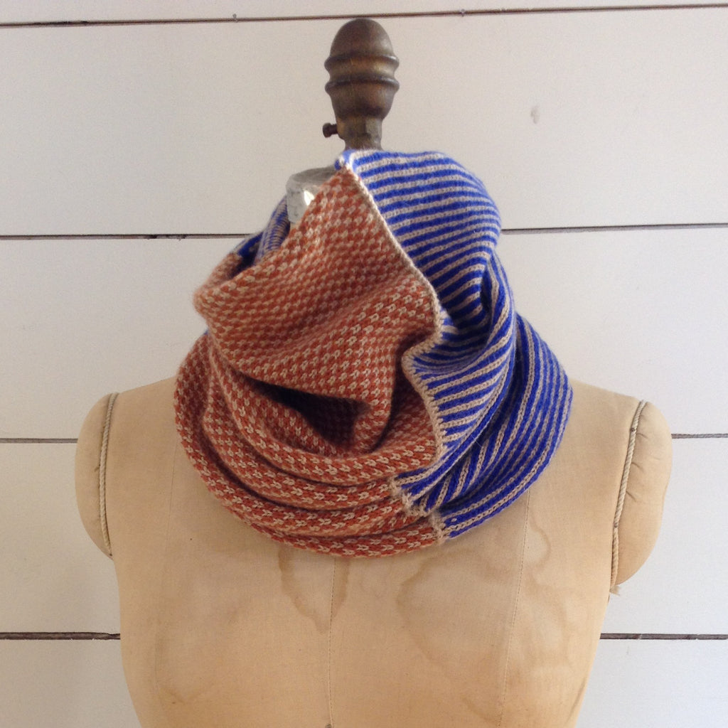 The Union Menswear Cowl in Camel/Henna/Klein - isobel & cleo