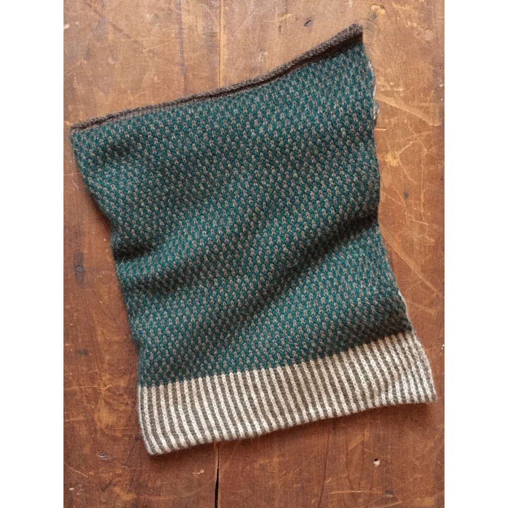 The Union Menswear Cowl in Mocha/Spruce/Mushroom - isobel & cleo